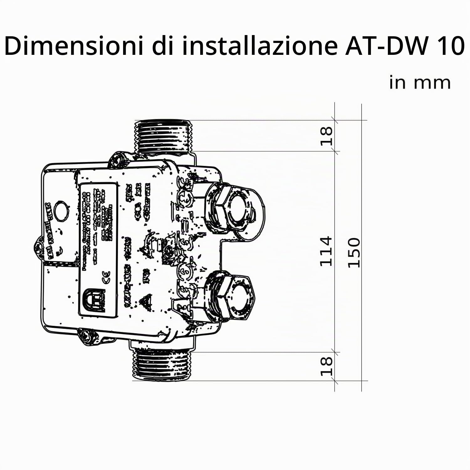 Agora-Tec - Interruttore cablato per pompa AT-DWv-10, per attivare il funzionamento delle pompe (laghetti artificiali/fontane) a rotazione, pressione 10 bar