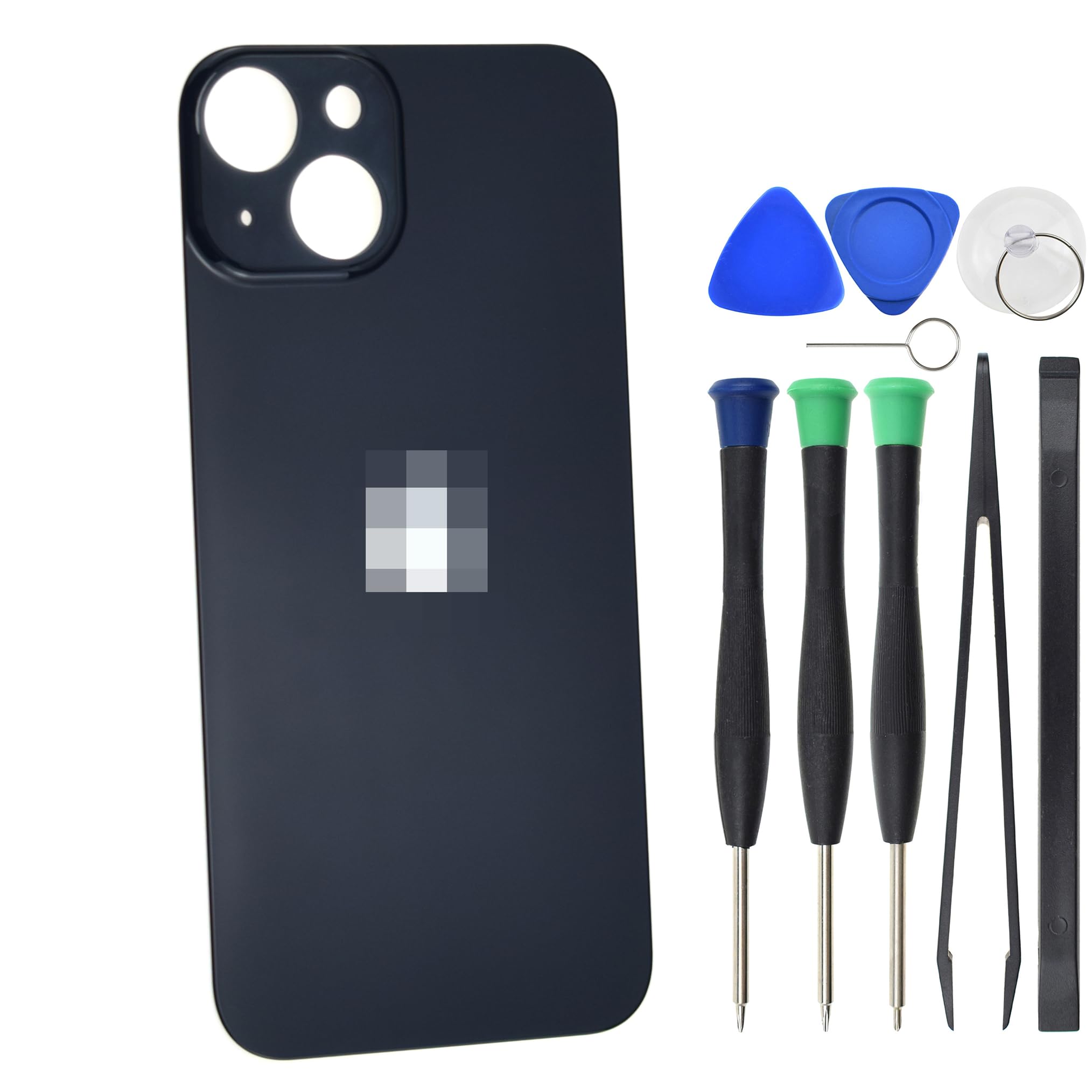 Sunrise glowBack Glass Replacement for iPhone 14 A2882 A2649 A2881 Replacement with Pre cut Adhesive - 6.1" Black