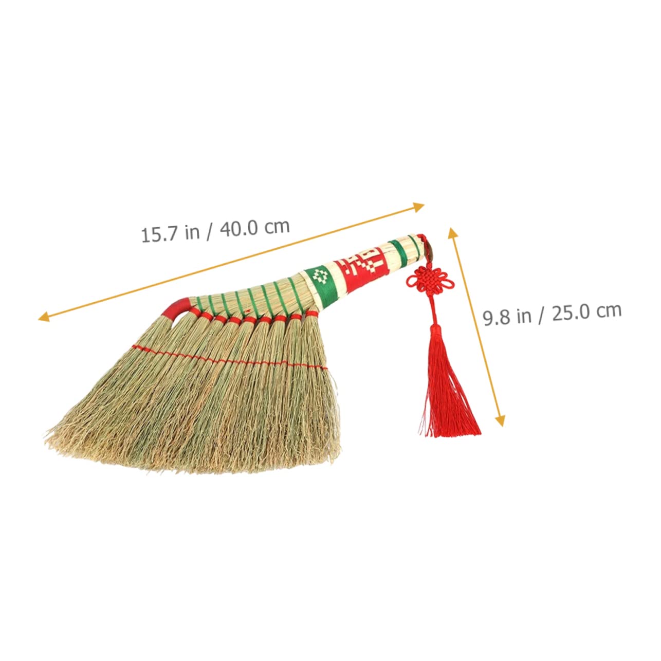 Healeved 2pièces Broom Woven Style Chinois pour Nettoyage De Maison Balai à pour Bureau Et Voiture Outil Pratique De Dépoussiérage Et Entretien Domestique