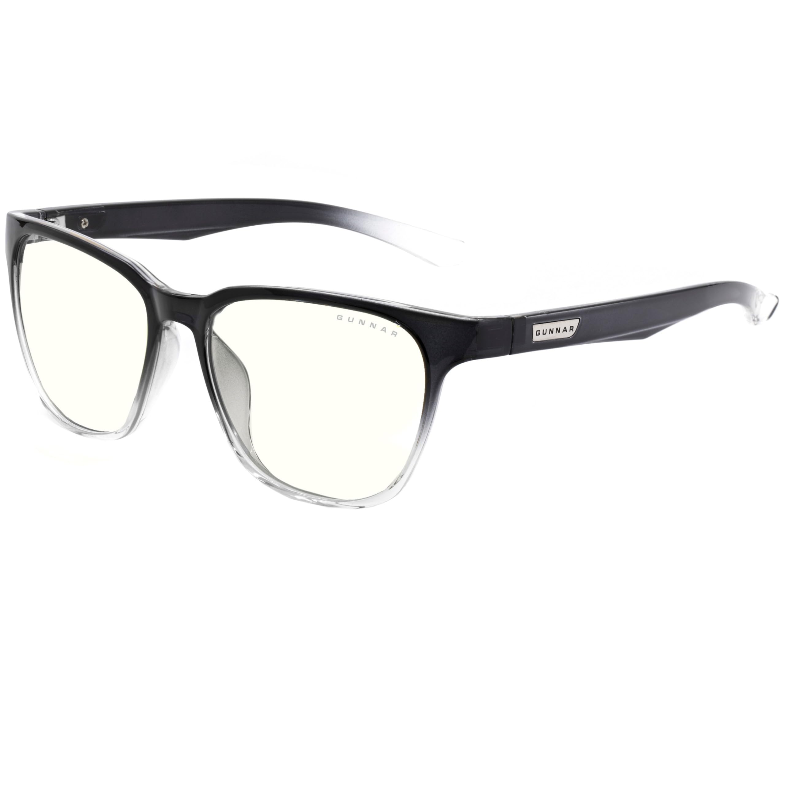GUNNAR - Gaming and Computer Glasses - Blocks 35% Blue Light - Berkeley, Onyx/Fade, Clear Tint