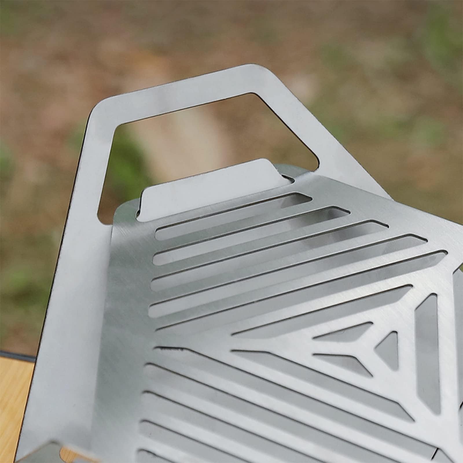 Estufa plegable de camping | Parrilla portátil de acero inoxidable para madera y carbón | Barbacoa compacta con bolsa de almacenamiento para mochileros, senderismo, viajes