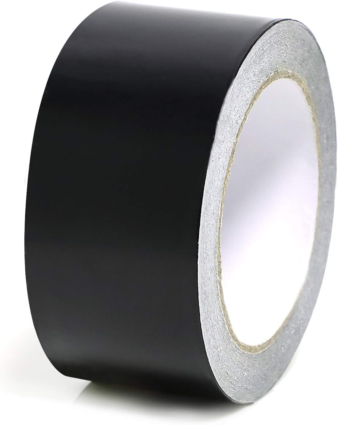 MISSYOUNG Aluminum Black Foil Tape 2 Inch x 64 Feet 3.9 Mil Thick Black Adhesive Aluminum Foil Tape High Temp Heavy Duty Adhesive HVAC Sealing Hot Cold Air Duct Tape for Pipe