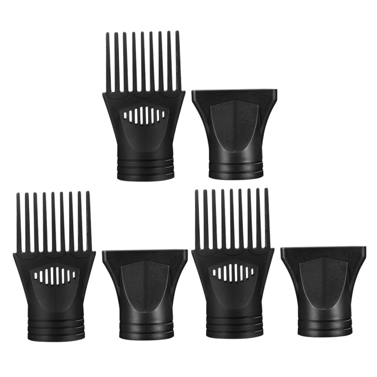 5 Sätze Haartrocknerzubehör Föhn Austausch der schmalen Düse lockig Haartrocknerdüse Fonds Universaldüsen Haartrockneraufsatz Aufsatz für Haartrockner Nylon Black