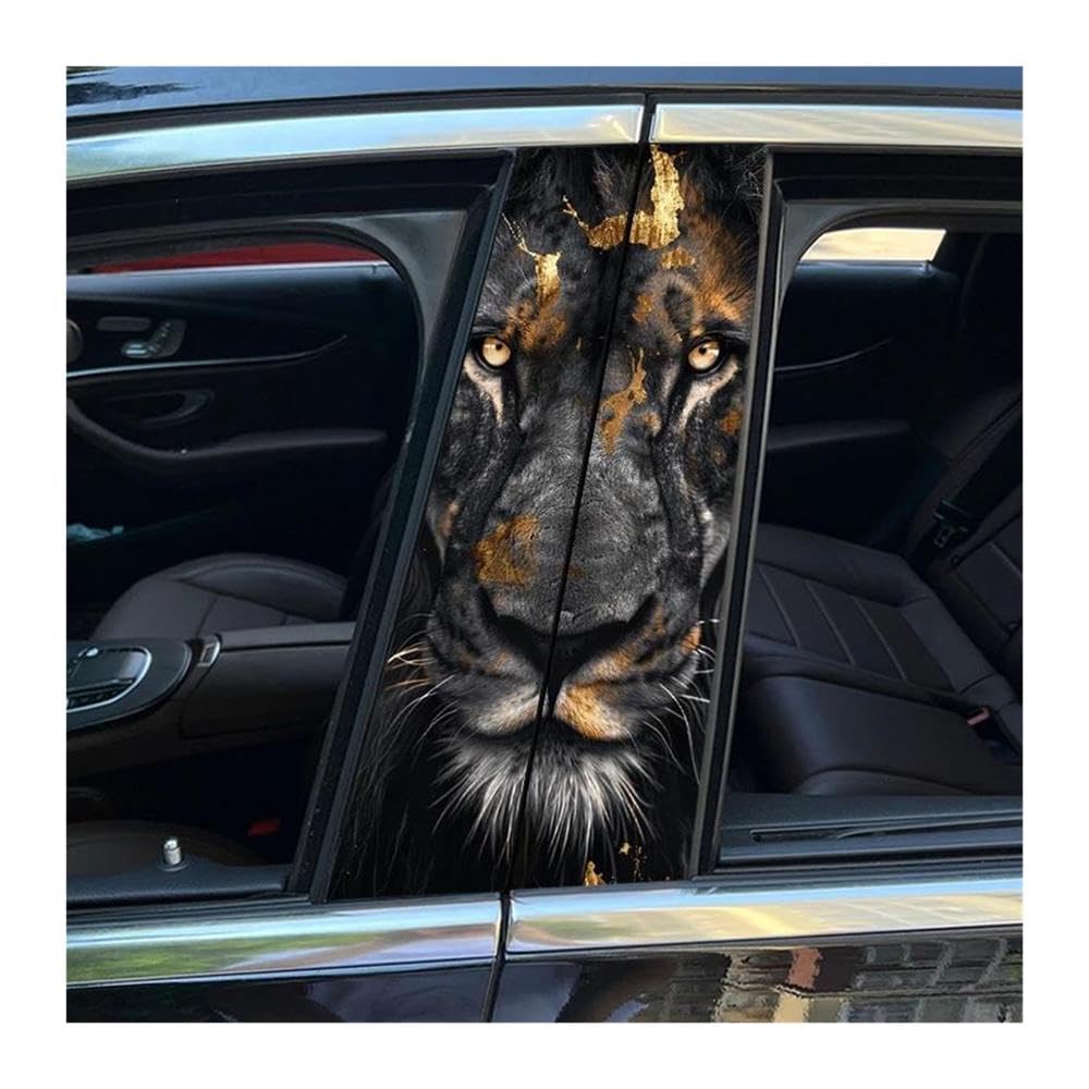 Body Parts 2pcs Animal Theme Car Vinyl Sticker Car Center B-Pillar Waterproof Sticker(F)