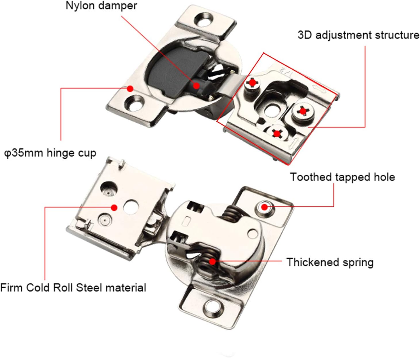 Creative Product KIMDOT 40PCS Face Frame Cabinet Cupboard Door Hinges ½ Inch Overlay Quiet Soft Close 3-Way Adjustability for Easy Installation Nickel Plated Amazon Crazy 🔥 Deals KIMDOT 40PCS Face Frame Cabinet Cupboard Door Hinges ½ Inch Overlay Quiet Soft Close 3-Way Adjustability for Easy Installation Nickel Plated