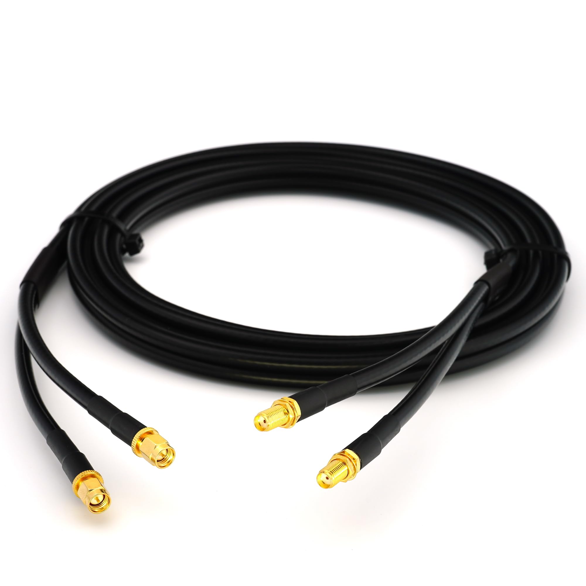 2m SMA Maschio a SMA Femmina Cavo Coassiale Doppio — Twin HF-240 (equivalente a LMR 240) prolunga per LTE Antenna esterna 4G 5G 6G Modem Amplificatore GSM Router WIFI Ripetitore cellulare