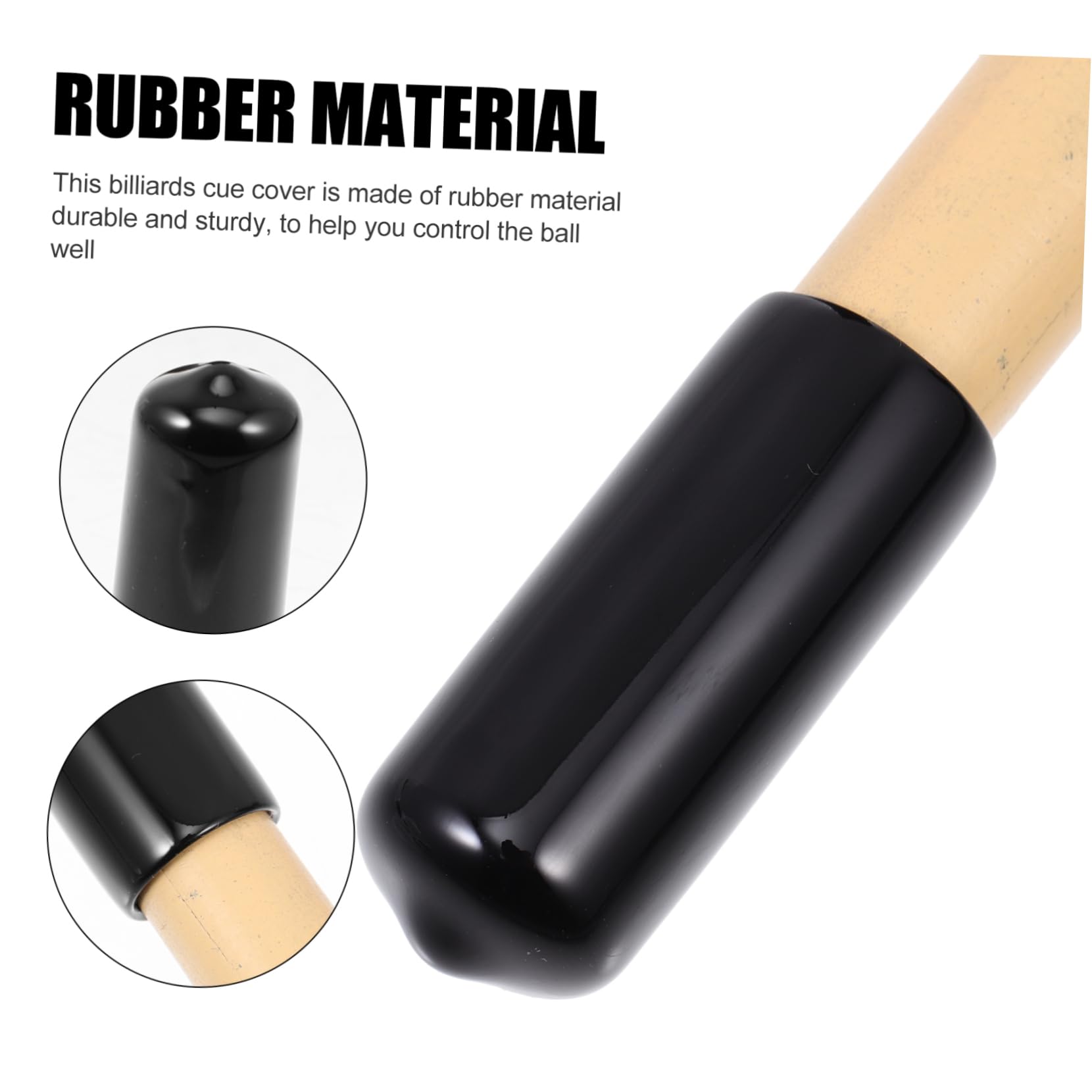 Toyvian 10pcs Pool for Billiards Snooker Rubber Tip Easy to Install Pool Tip Shaper Essential Billiard Accessories for