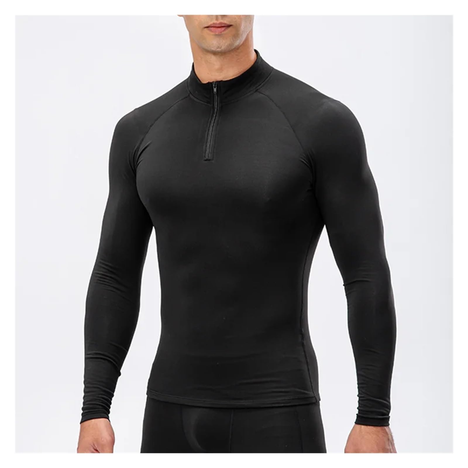 Camisa Funcional Camisa de compresión for Hombre, Camiseta de Manga Larga for Correr, Ropa de Gimnasio, Camisa Ajustada de Fitness de otoño, músculo de Culturismo de Secado rápido(White,M)