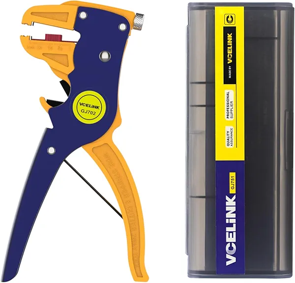 VCELINK Automatic Wire Stripper and Cutter Bundle with Small Screwdriver Set with Case