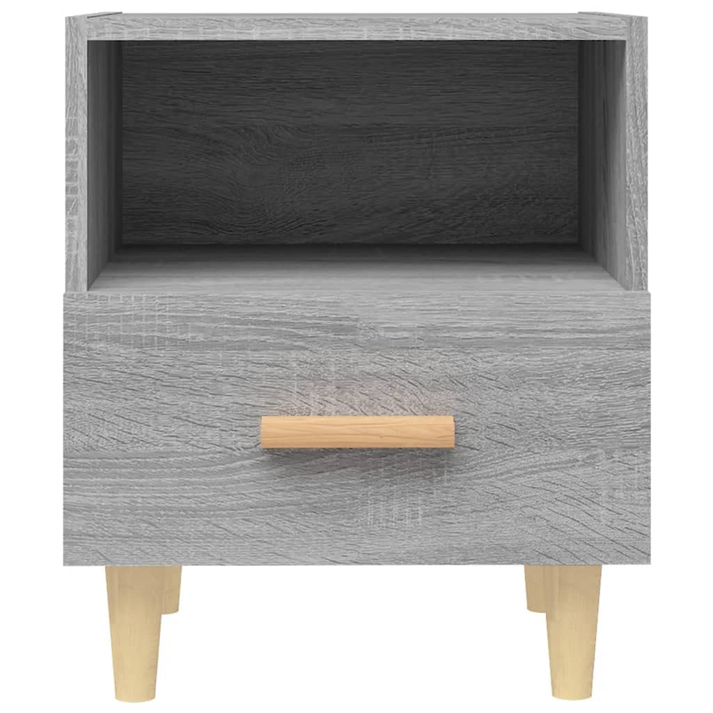 VidaXL 2X Madera Mesitas De Noche Patas Aparador Auxiliar Armario Cama