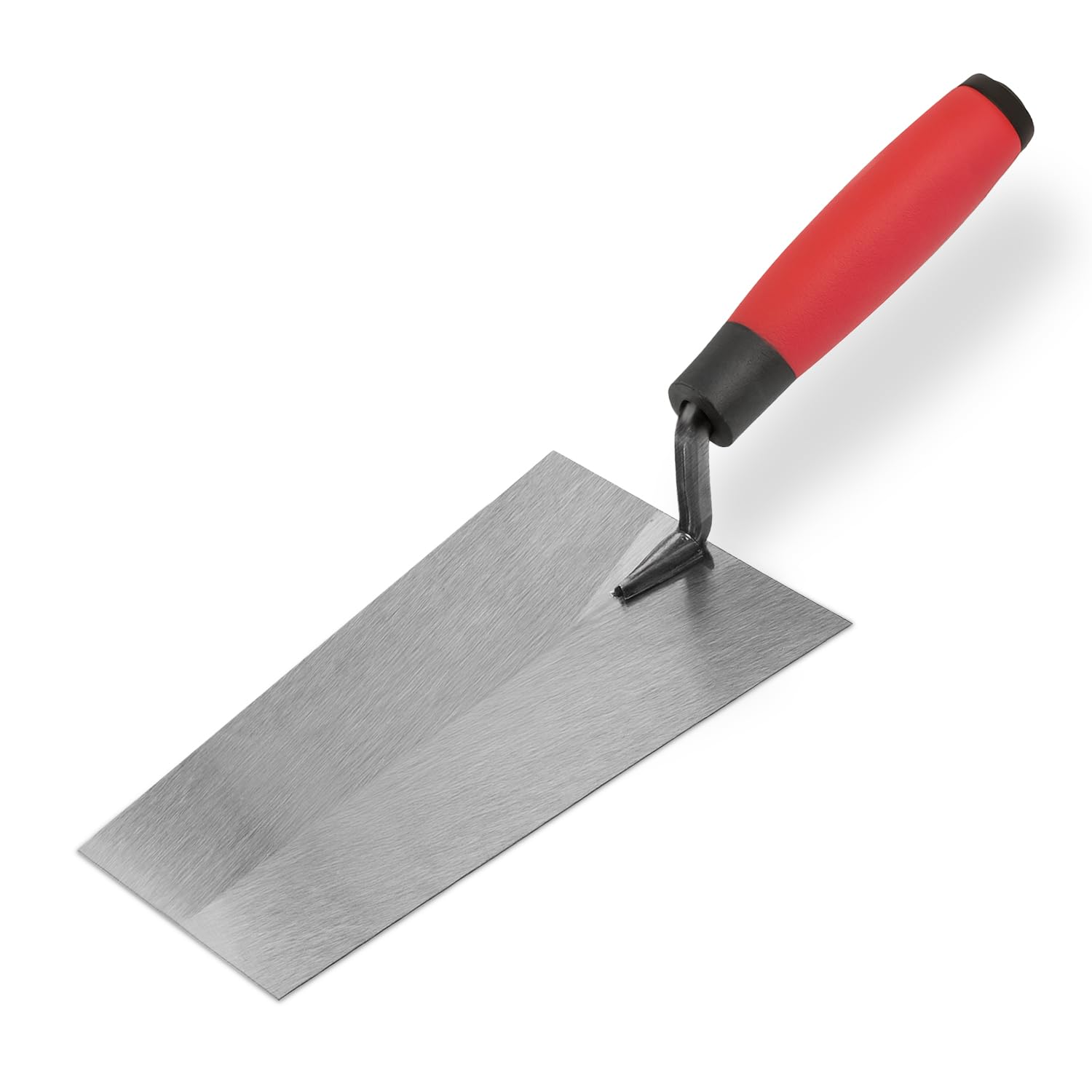 180mm Bucket Trowel - Carbon Steel Blade with TPR Handle for Scooping & Spreading Mortar, Plaster & Building Materials