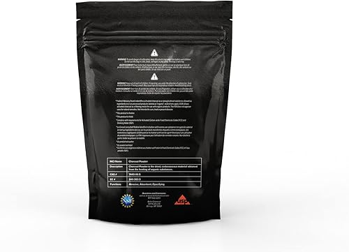 Miniatura 8 de Polvo de carbón activado de coco orgánico (1 libra), grado alimenticio, kosher, blanqueamiento de dientes, exfoliante facial, fabricación de jabón