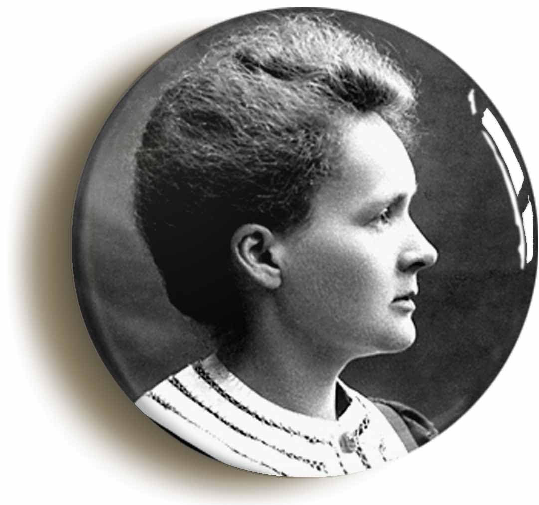 Scientist Marie Curie Fridge Magnet (Circular 2inch / 50mm Diameter)