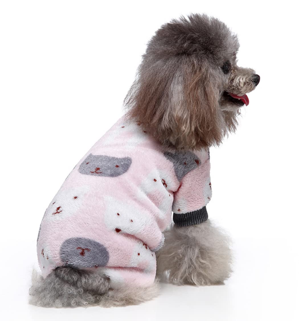 XIAOYU Cute Cat Pattern Dog Pajamas Pet Clothes Doggie Halloween Christmas Costumes Puppy Cat Jumpsuits, XL - Image 4