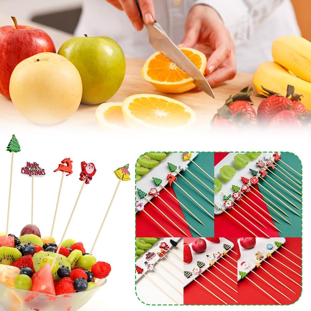 OOTSR 200 Pezzi Stuzzicadenti Da Cocktail Per Antipasto In Legno Per La Decorazione, Tazze Di Salumi E Dessert A Feste Di Festa O Cookout - Stelle