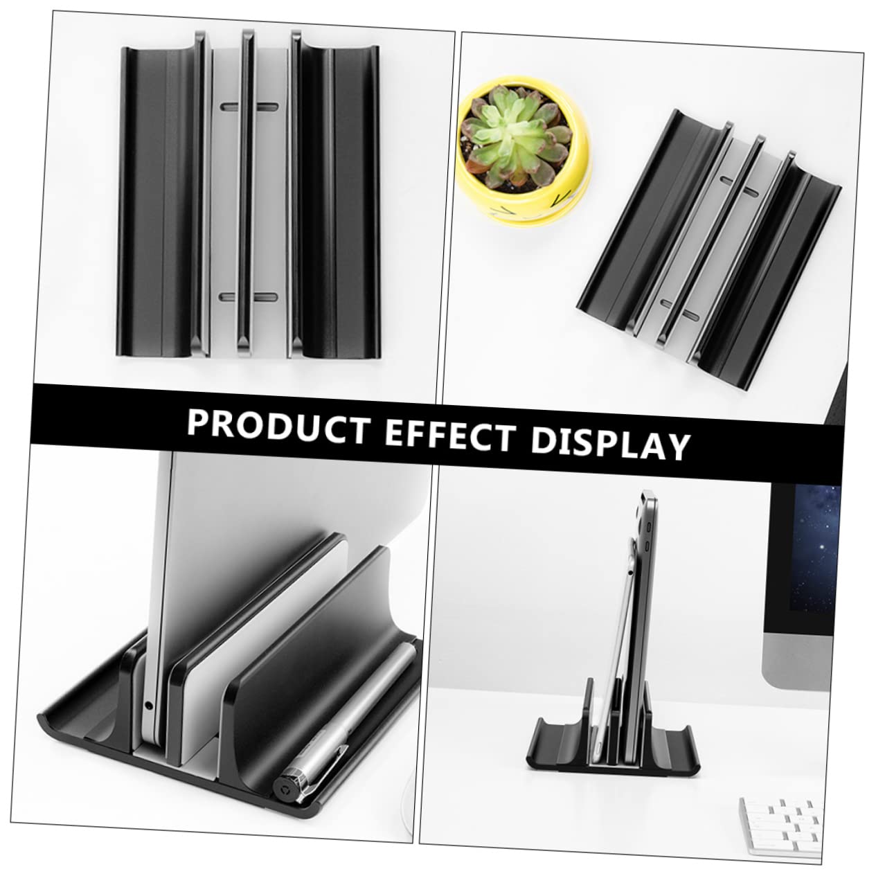 SHINEOFI Soporte Vertical para Portátil Aleación de Aluminio Enfriador Ventilación Antideslizante para Oficina y Viaje