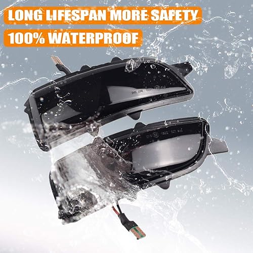 Miniatura 4 de Hacreyatu Indicador de espejo lateral dinámico LED intermitente luz intermitente para Volvo C30 C70 S60 S40 S80 V40 V50 V70 2007 2008