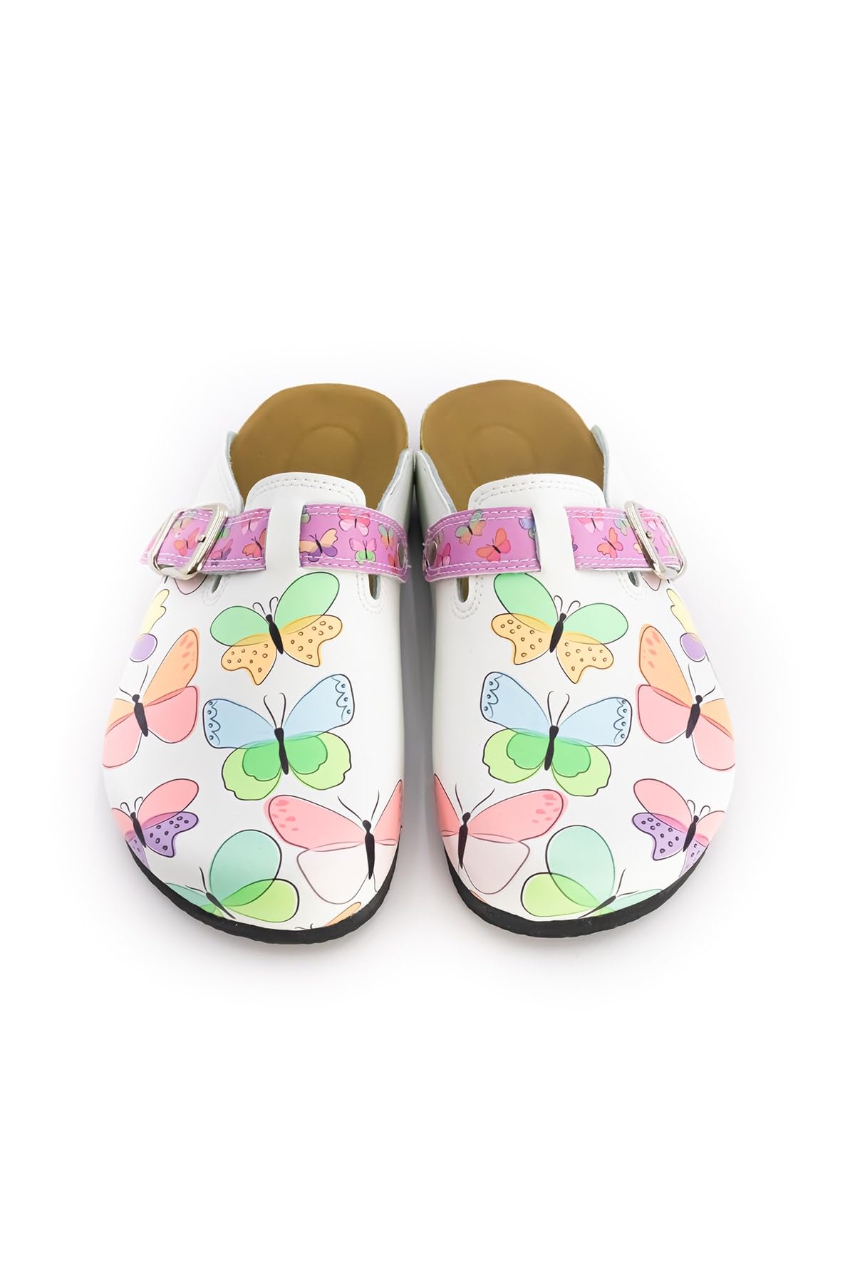 Terlik Sabo Suola in Sughero ST221 Zoccoli in Pelle Ciabatte Pantofole Scarpe Sabot, Donna