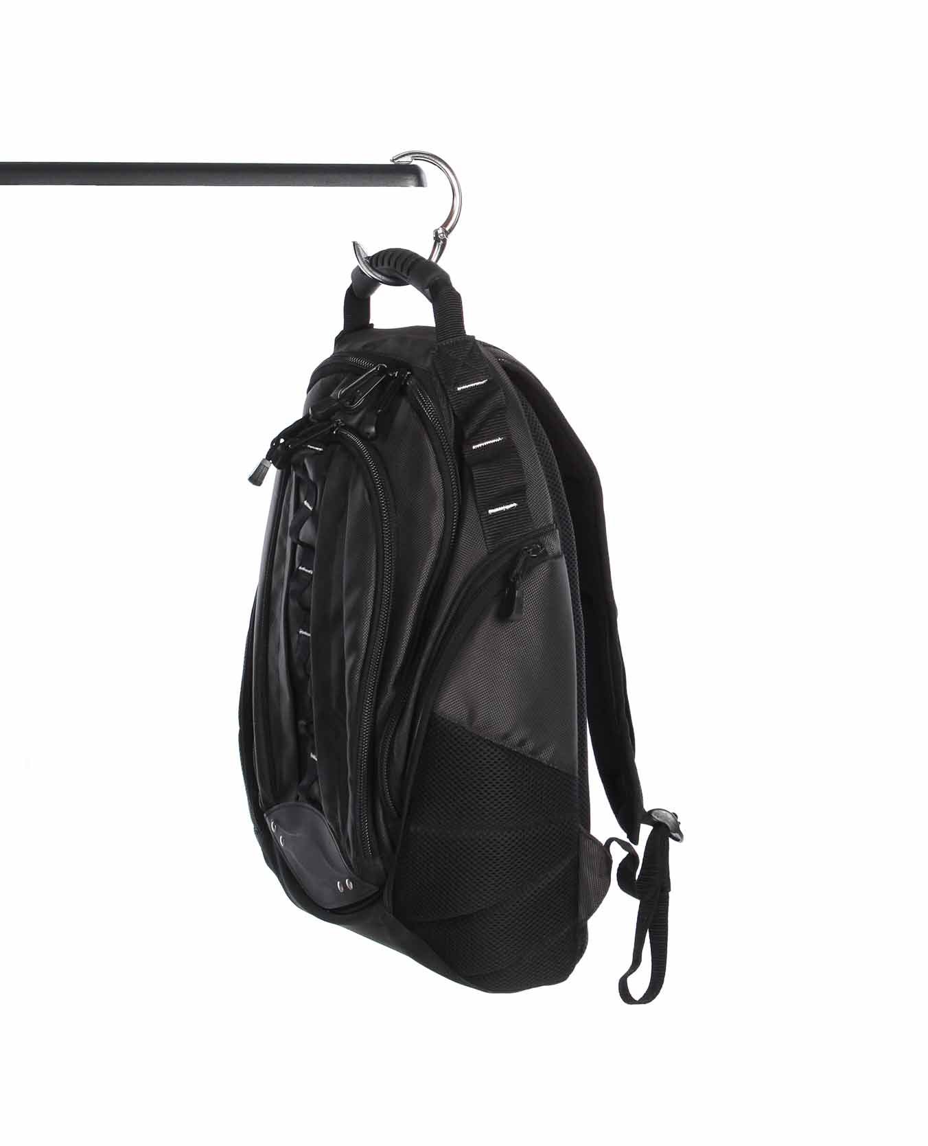 Clipa 2 - Crochet pour Sac / Sac à main - ouvert, c'est un crochet solide, fermé, il devient un anneau, jusqu'à 10 ans de durée de vie - peut également servir de bracelet, Matte Hematite (noir) - 1275