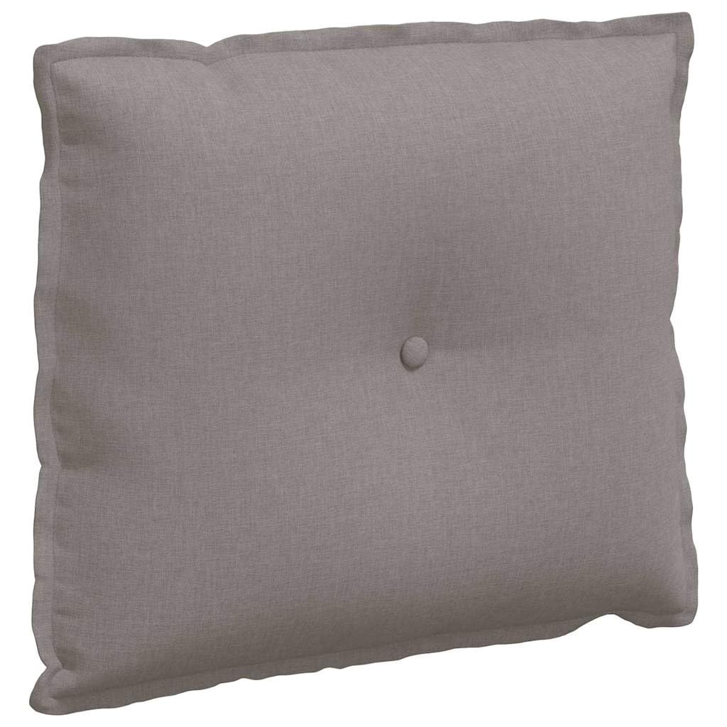 Coussin de dossier confortable en tissu déhoussable taupe pour salon et lit