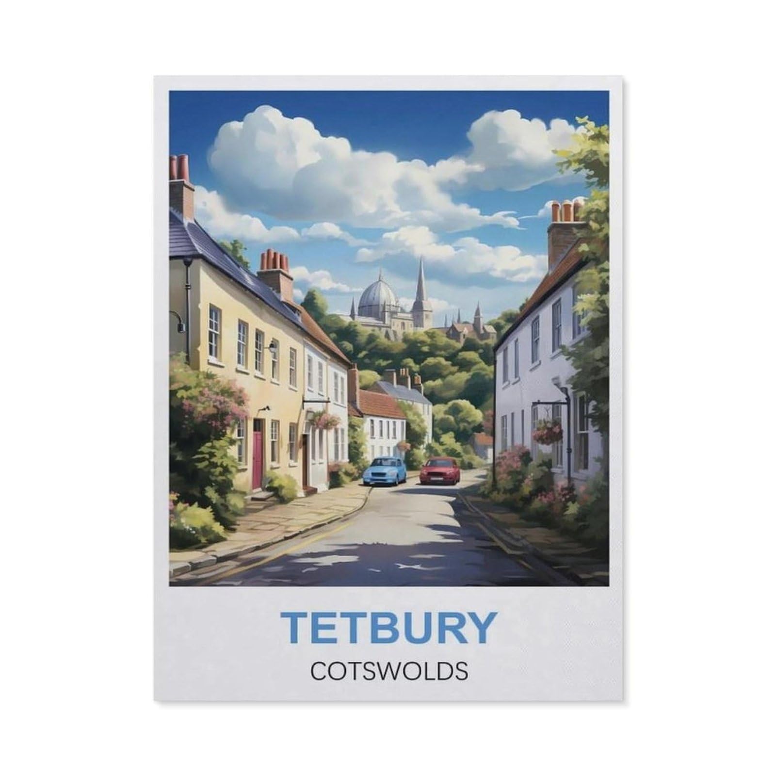 Vintage Art Metal Signs Funny Sign，Tetbury Cotswolds(15x30cm）