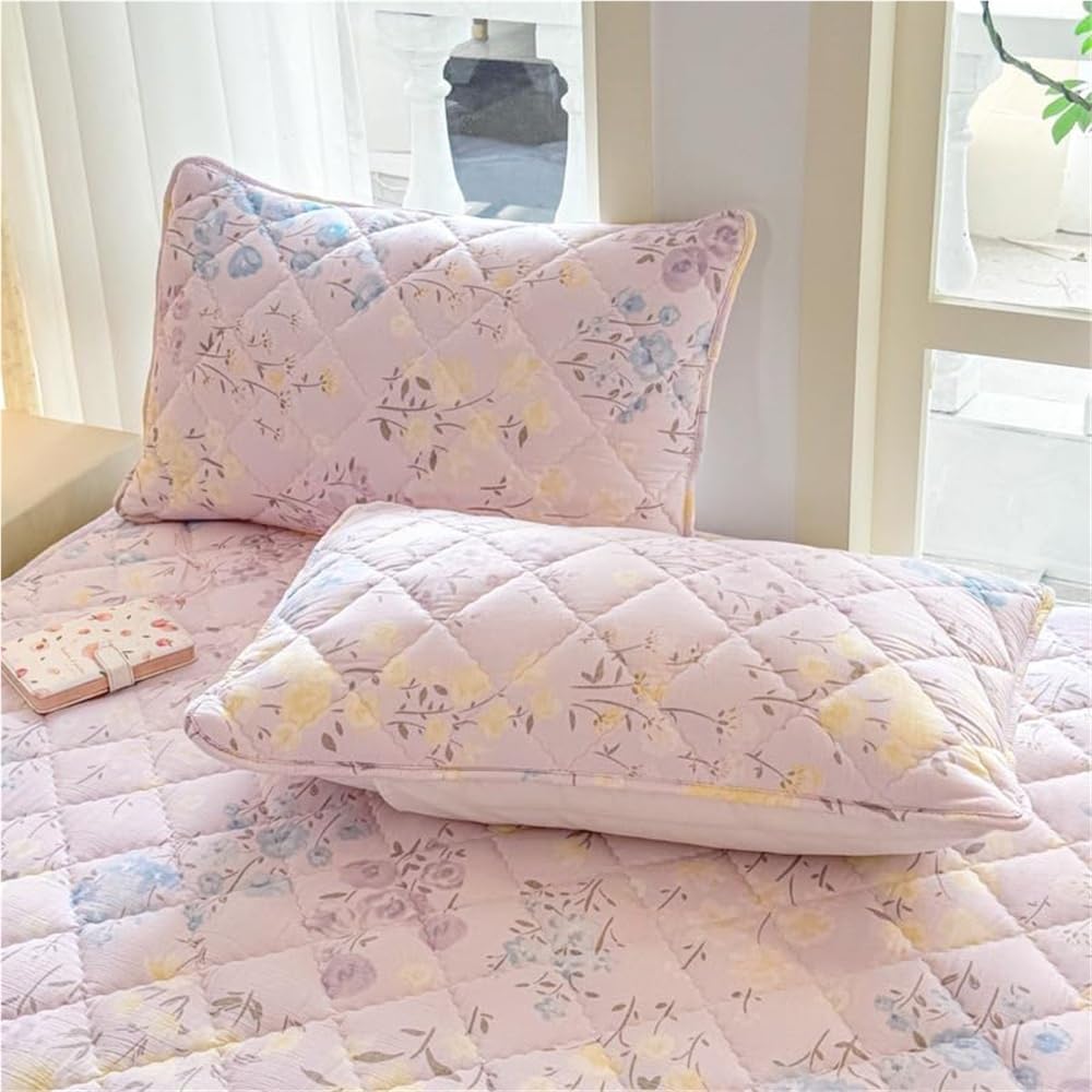 Coprimaterasso Impermeabile, copriletto Matrimoniale (Queen Size) Traspirante e Silenzioso con Angoli Profondi da 6 a 11 Pollici, Lenzuolo con Angoli Morbido Lavabile in Lavatrice (Rosa, 90