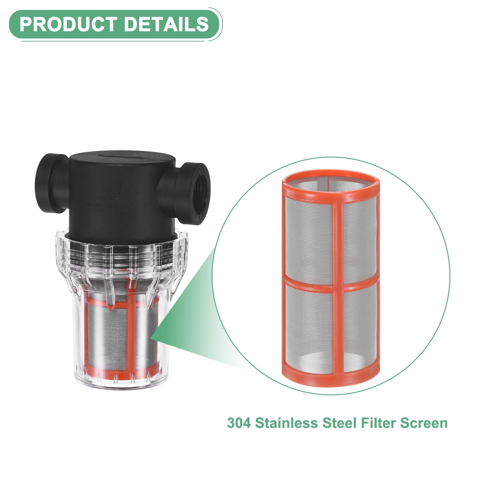 M METERXITY 2-Pack 200 Mesh Stainless Steel Filter Screen - Image 2