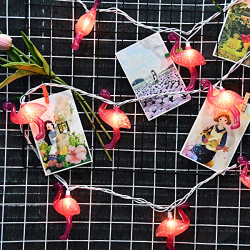 Sunsgne Pink Flamingo Outdoor String Lights Party Lights, Summer Patio String Lights Holiday String Lights Cute Pink Flamingo Lights Fun Lights For Bedroom Home, Birthday Gift, Party Decor #TOP5