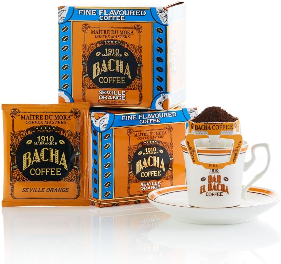 Seville Orange Fine Flavoured, Medium Roast, 100% Arabica Specialty Coffee, 12 Coffee Drip Bags, Gift Box