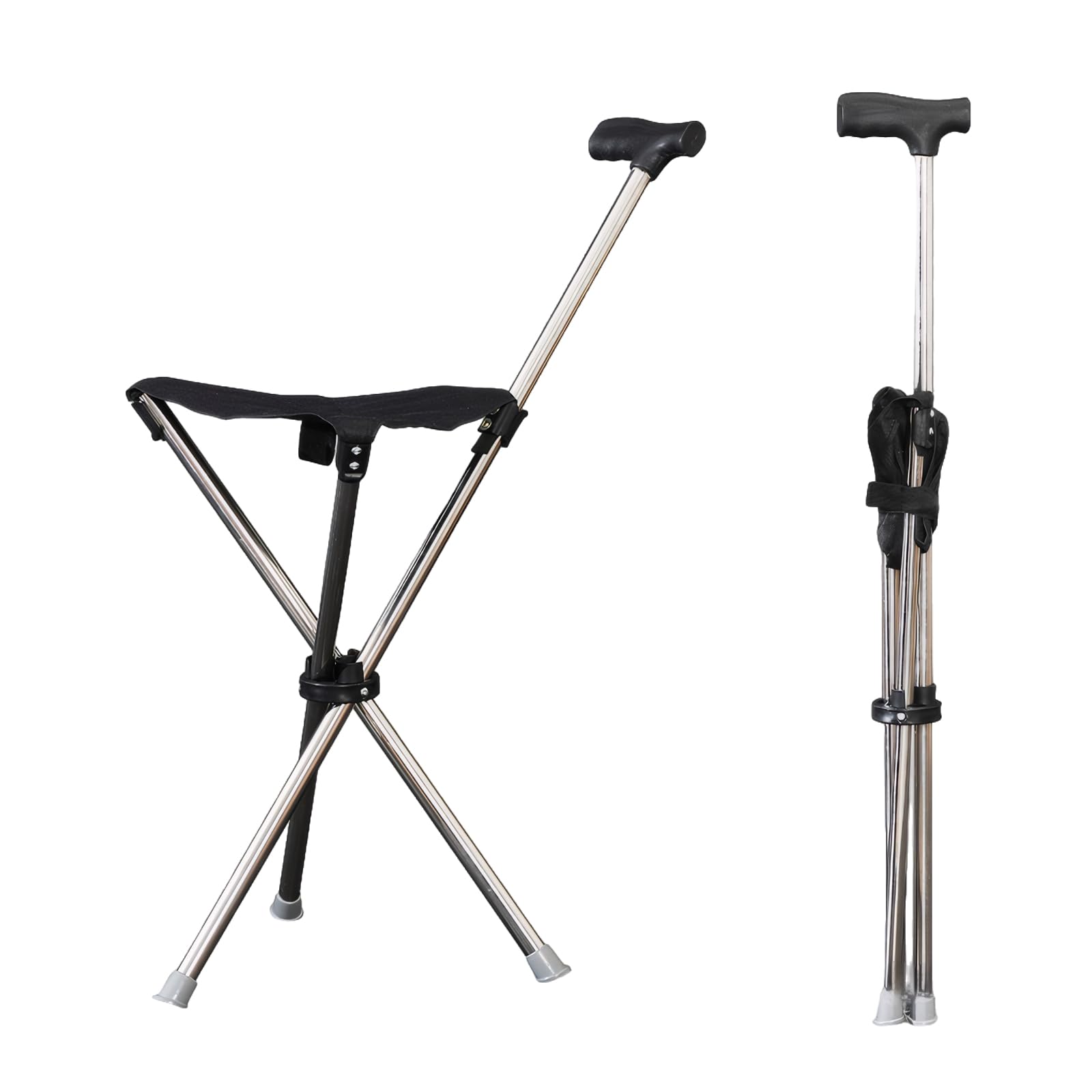 Amazon.co.jp: OKUYOSHI ステッキチェア 折り畳み杖 コンパクト