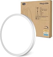 Vista 24 de Paquete de 2 lámparas de techo LED de montaje empotrado, color negro, 12 pulgadas, 28 vatios, regulable y 3000K-4500K-6000K, lámpara de techo de 3