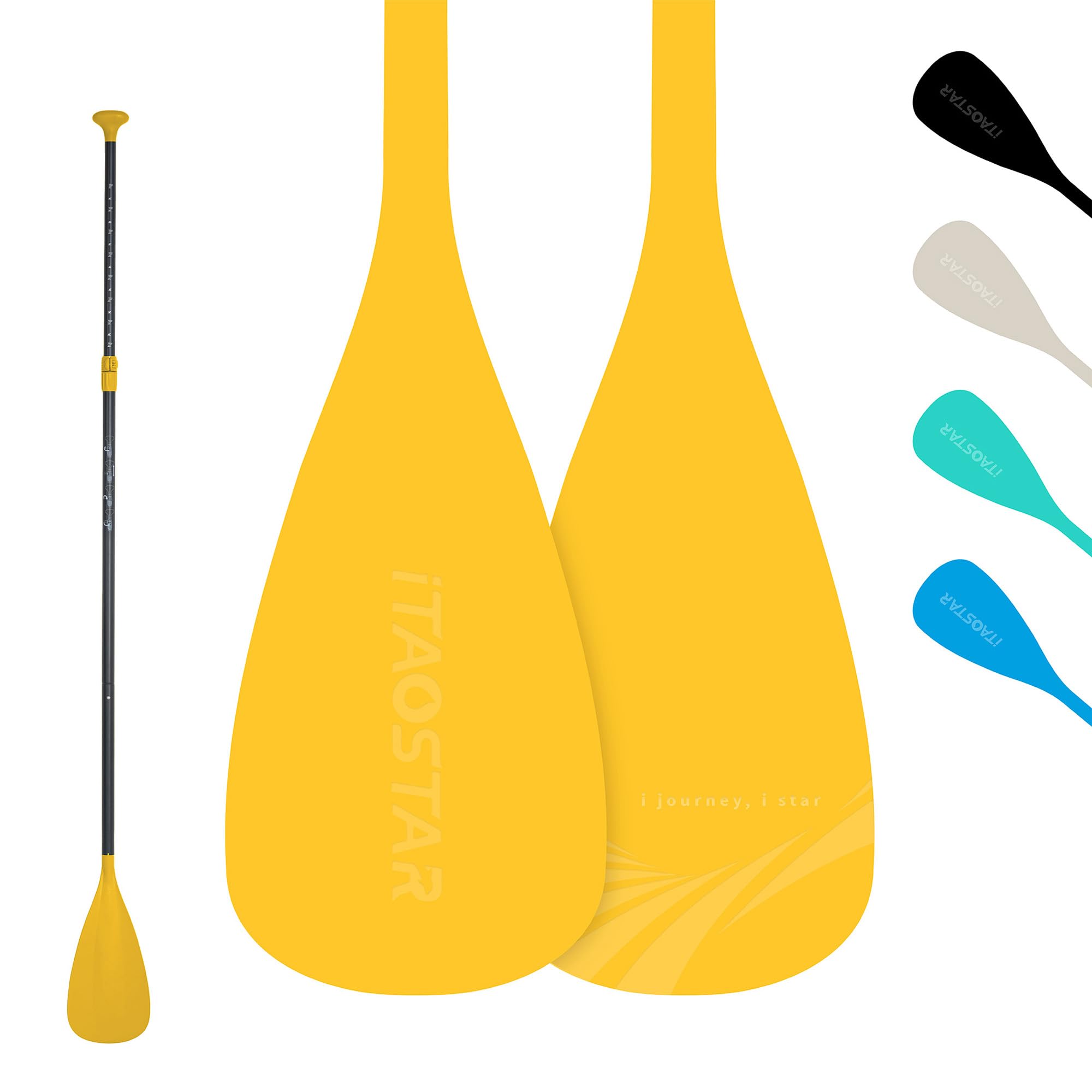 iTAOSTAR Adjustable SUP &amp; Kayak Paddle, Stand Up Paddle for Beginer with Secure Lock,Lightweight Aluminum Alloy Shaft Flexible Black/Blue/Green/Orange/White