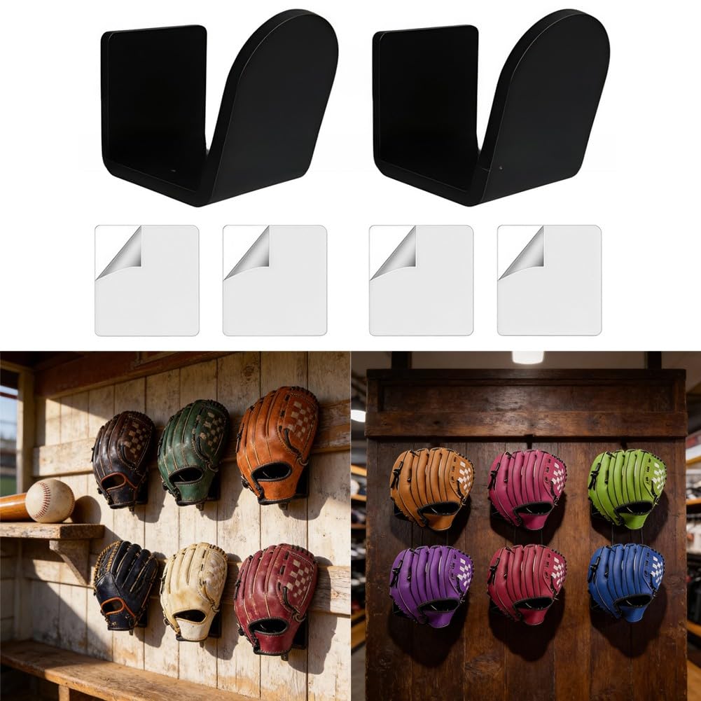Wandhalterung für Baseballhandschuhe, Ständer aus Acryl für Unterstützung und ordentliche Organisation von Baseball-Softball-Handschuhen