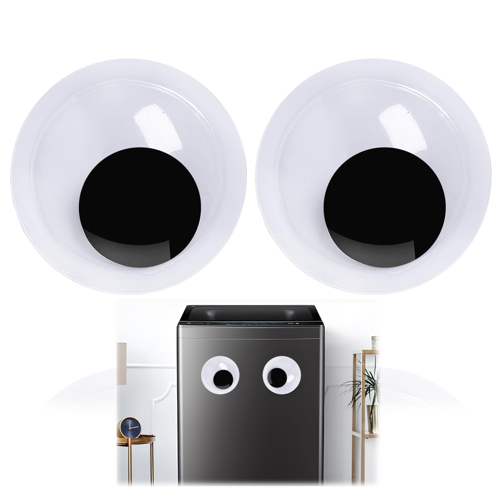 Yeux Mobiles Géants 7 Pouces – Autocollants Googly Eyes Avec Cils – Décoration Halloween Fun