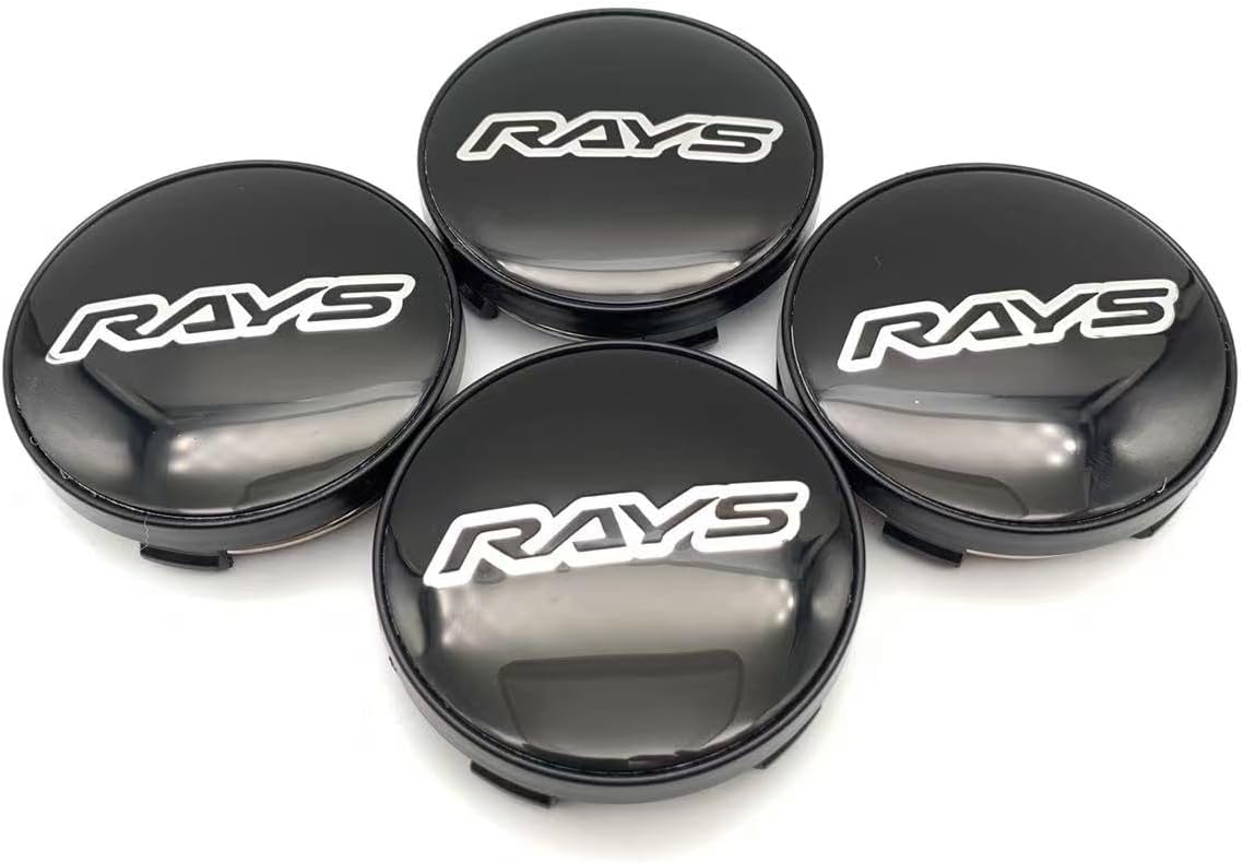 4PCS/lot 60MM Rays Racing Car Wheel Center Hub Caps Car Wheel Center Cap Label car Styling Accessories (Color-A)