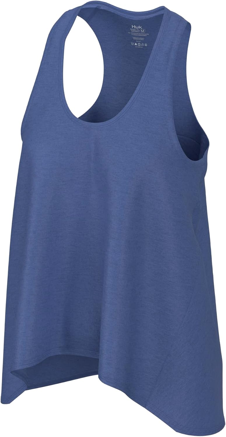 HUK Women's Waypoint Flow Tank, Relaxed Fit Tank Top Shirt for Women