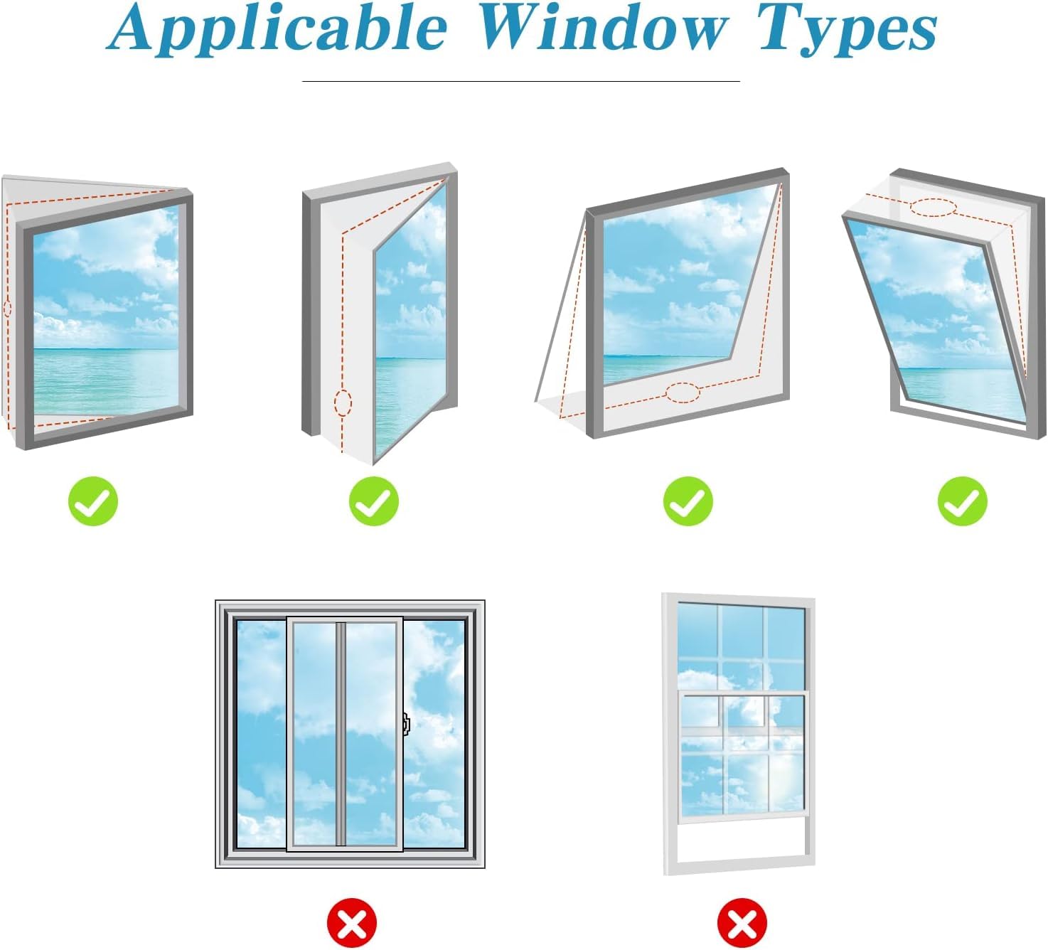 Landrip Kit de sellado de ventana de aire acondicionado, kit de sellado de ventana para aire acondicionado portátil, protección de intercambio de aire, 500 x 45 cm