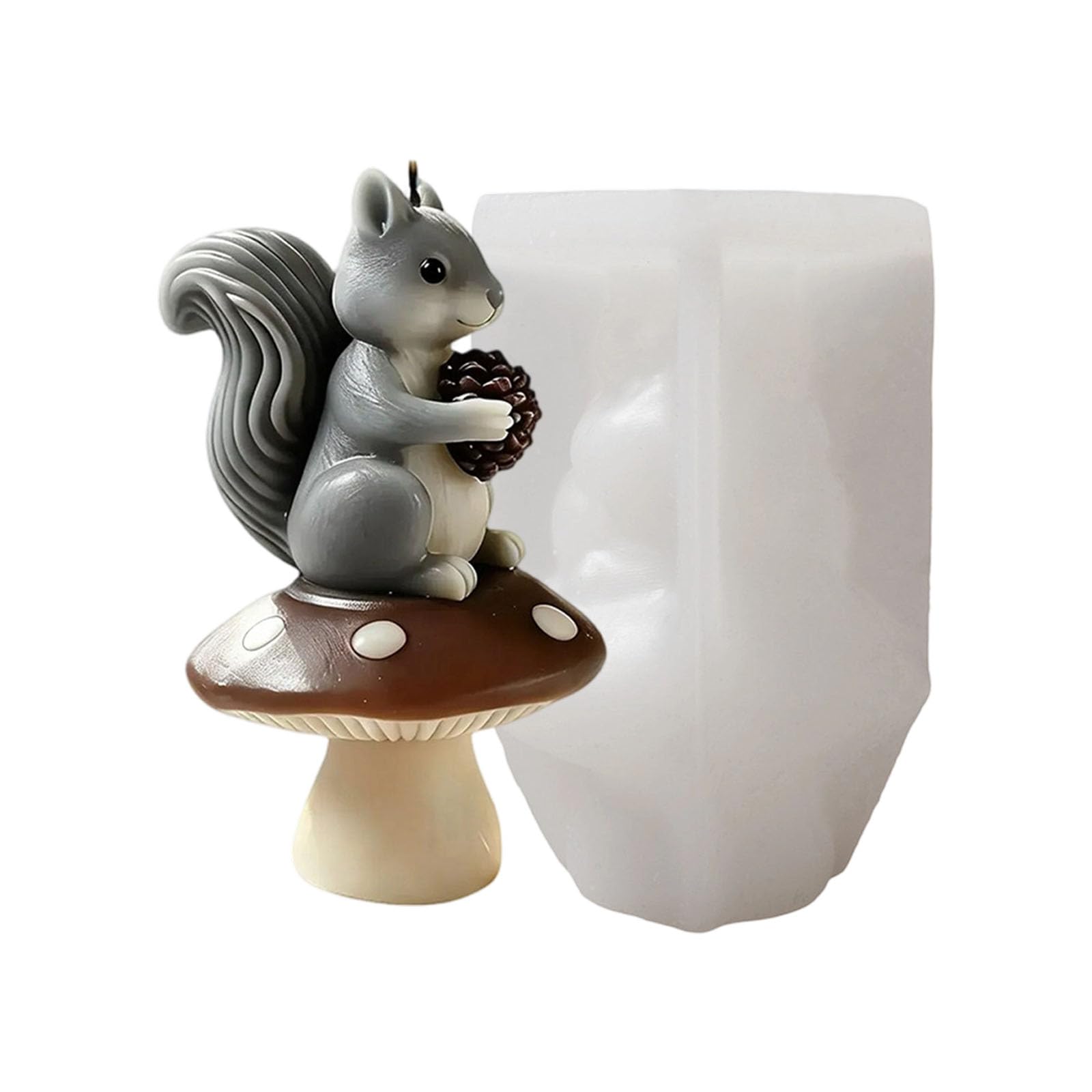 Shntig Creative Squirrel Shaped Silicone for and Festival Crafting Activity Christmas
