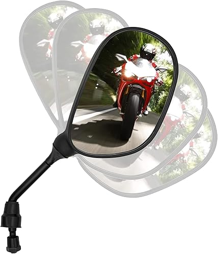 Miniatura 4 de Espejos para ATV, espejos de motocicleta, 360 grados tipo bola ATV espejo retrovisor lateral para manillar bicicleta, moto de nieve, scooter,