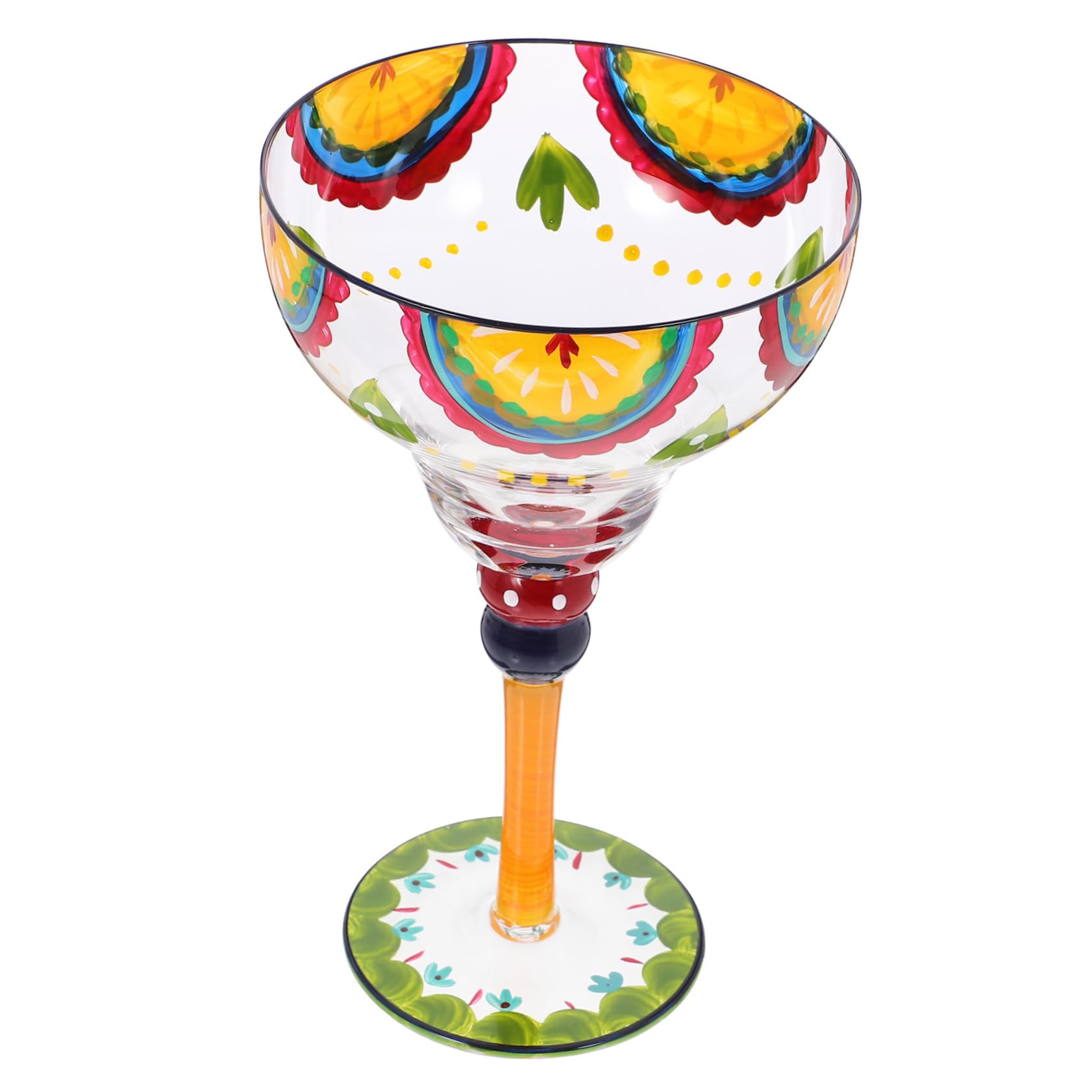 Verre à vin décoré pour table festive gobelet peint à la main tendance