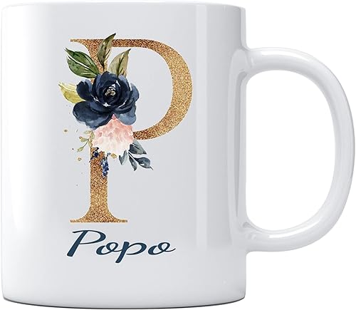 Tazas de café divertidas, regalos para la familia, taza con nombre, idea de regalo Popo para mamá, mujer, esposa, tazas novedosas, regalo de broma,