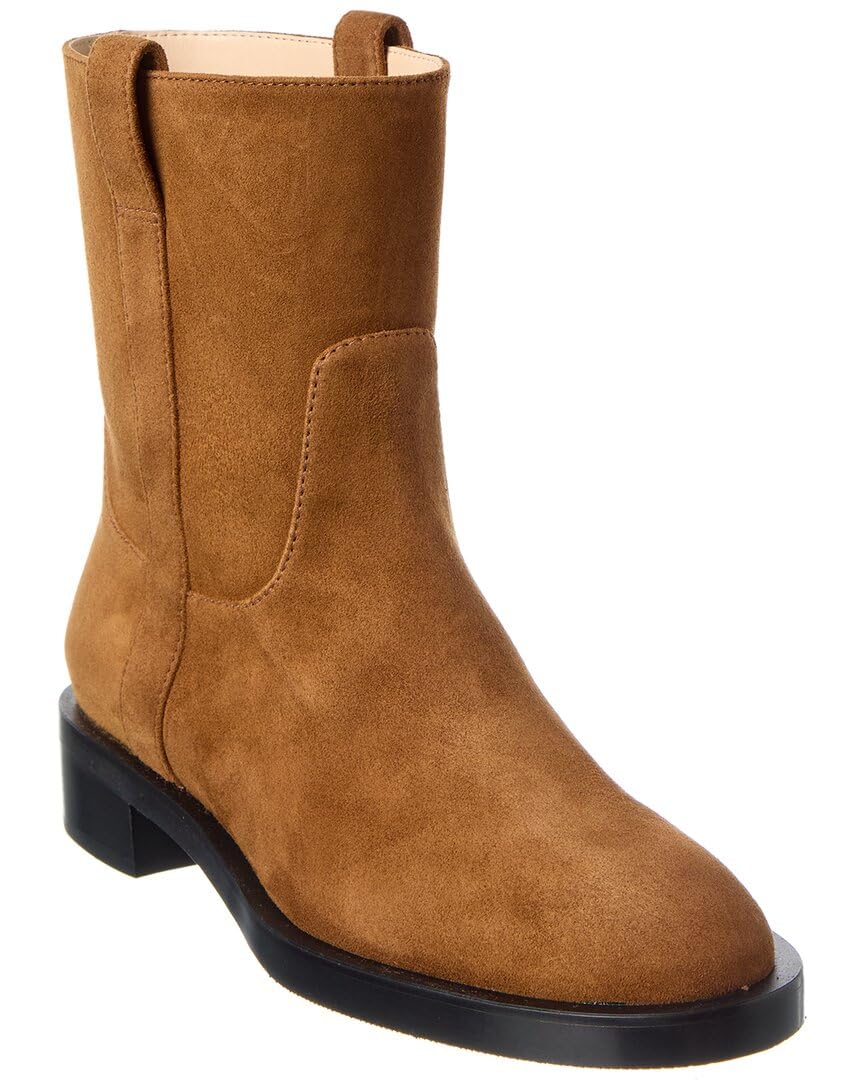 Stuart Weitzman Lenora Suede Bootie 8 5 Brown