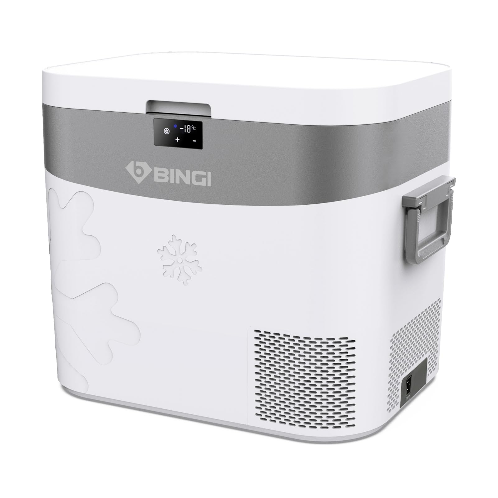 BINGI Kompressor Kühlbox 22L Mini Tragbarer Elektrischer Kühlschrank 12/24V DC Elektrischer Gefrierschrank Tragbarer Gefrierschrank für Auto LKW Picknick Camping und Heimgebrauch