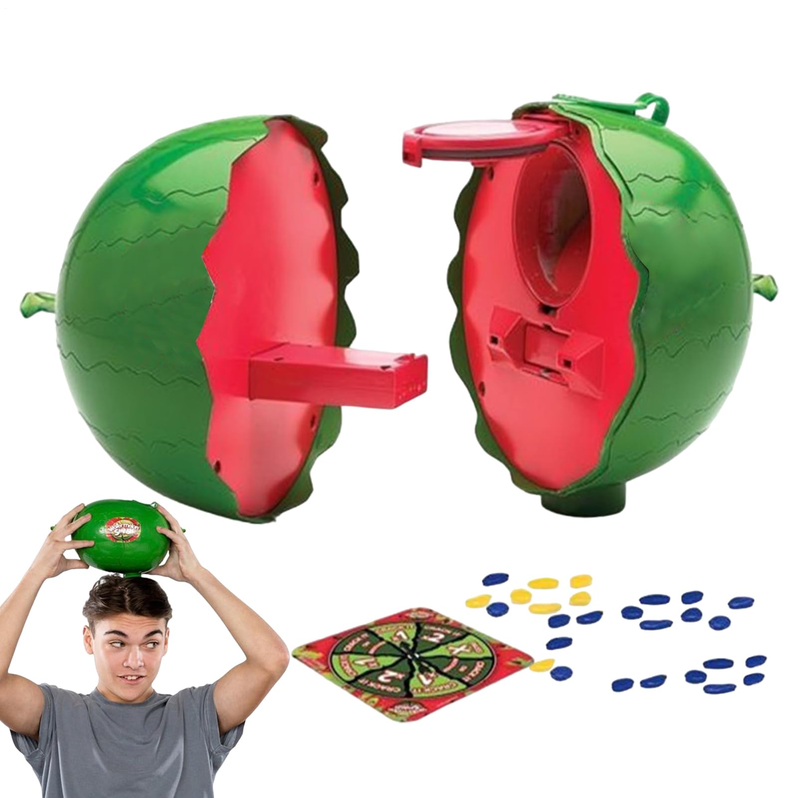 Giocattoli Anguria per Bambini - Dimensioni del prodotto 26,5 X 16 Cm, TrentDue Pezzi, Set Piatto Girevole | Facile Da Giocare Creativo Gioco Creativo Creativo Di Tutte Le Età Hardware AC