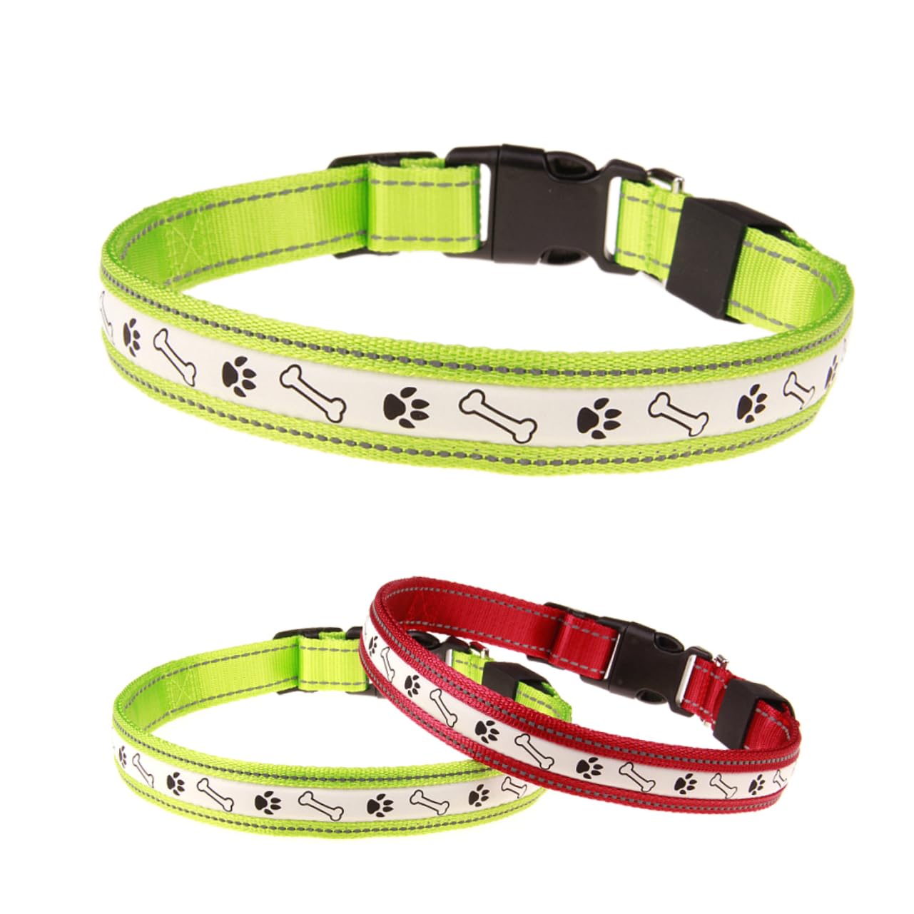 Sosoport 2stücke Haustierhalsband Mit Aufladbarem Akku Leuchtendes Verstellbares Hundehalsband Für Optimale Sichtbarkeit Bei Nacht Für Beim Spaziergang Und Camping