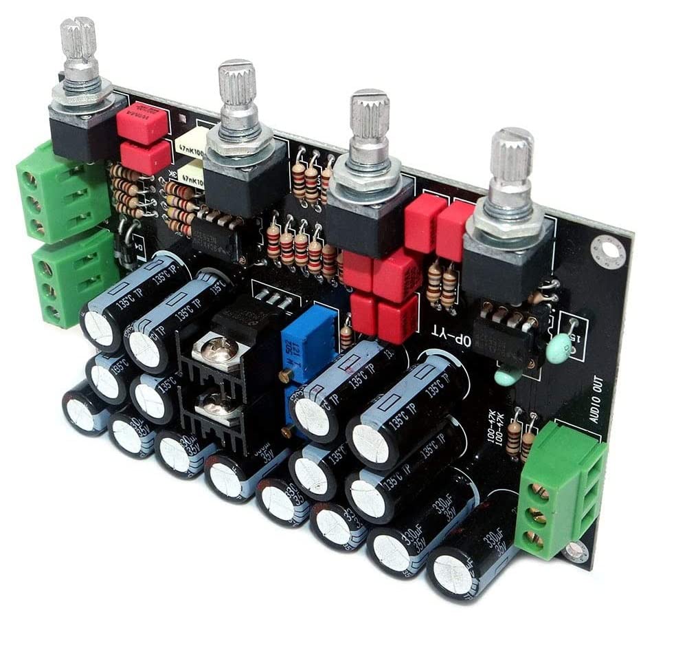 Amplificador audio HiFi OPA2604+AD827 OPAMP 5532 LM337 LM317 Préampli Préamplificateur Préamplificateur Carte de contrôle de tonalité
