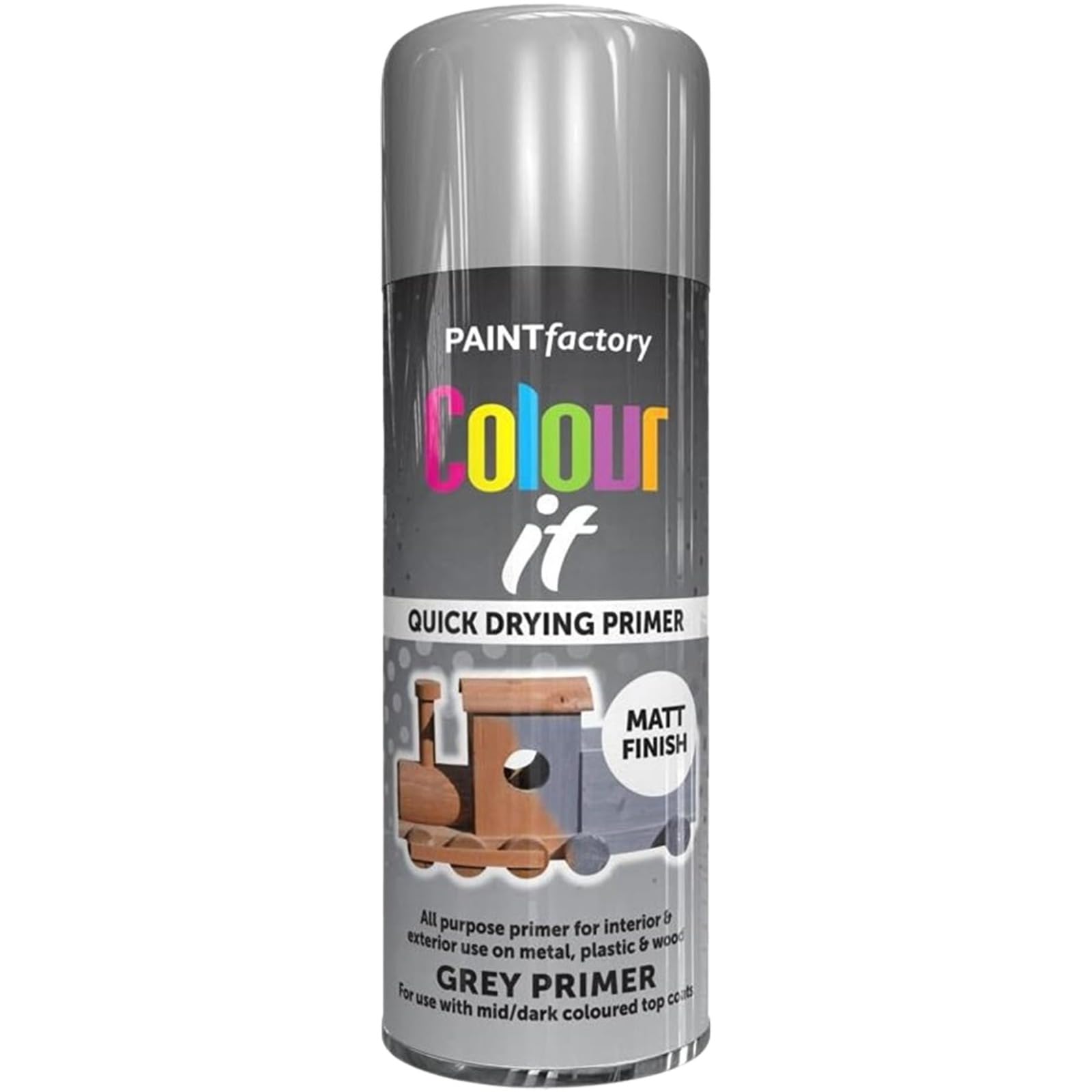 PNJB Grey Primer Spray Paint, Adhesion, Longevity And Durability, Smooth Primer, Flawless And Polished, All-Purpose Paint For Metal, Wood, & Plastic,250ml, (1PCS)