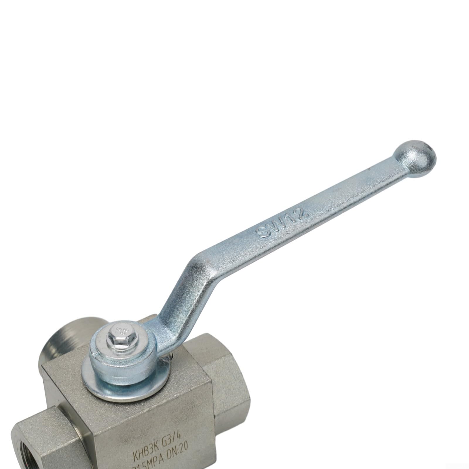Válvula de Bola 3 Vías para acero Carbono 1/4" para bsp 500 Bar(G3/4)