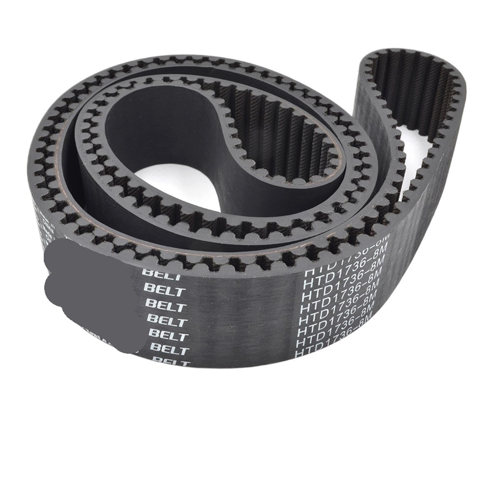 Courroie HTD8M 1664 de distribution industrielle 208 dents largeur 45mm en caoutchouc noir - 5