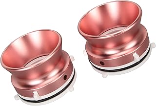 NAB Hub Adapters, 10 Inch Opener Aluminum Alloy 1 Pair Lockable Universal Loading Device White Base for Reel To Reel Tape Recorders (Rose Gold)